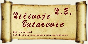 Milivoje Butarević vizit kartica